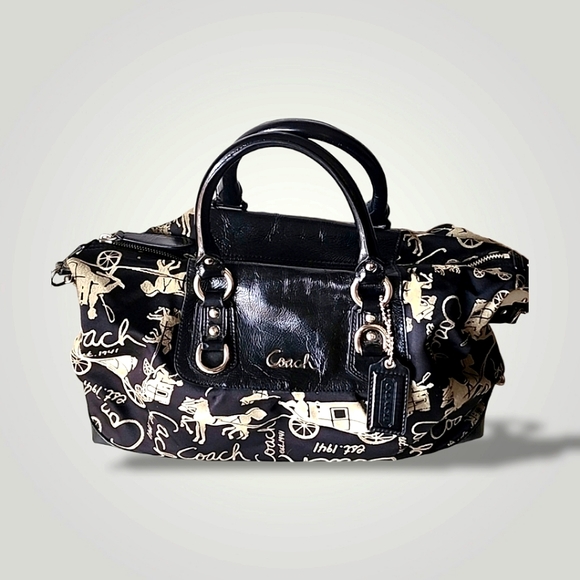 Coach Handbags - SOLD. COACH purse with classic horse and carriage and shoulder strap